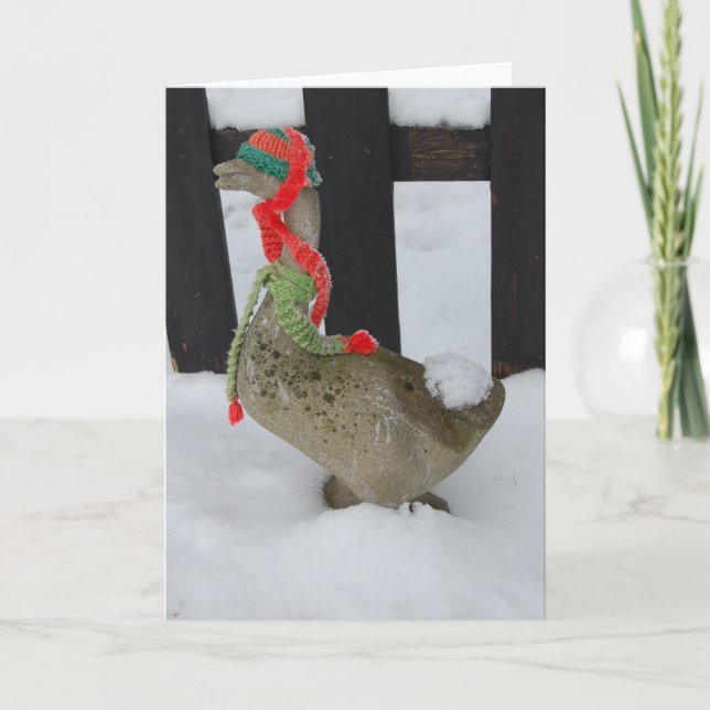 Christmas Goose Holiday Card (Front)
