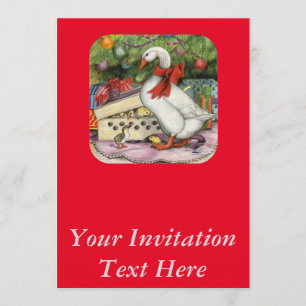 Christmas Goose Invitation