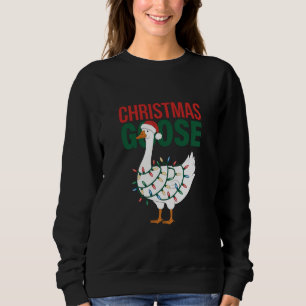 Christmas Goose Lights Cute Holiday  Sweatshirt