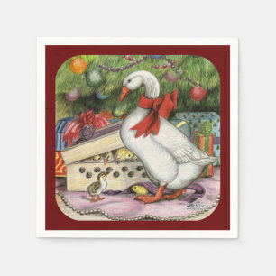 Christmas Goose Napkin