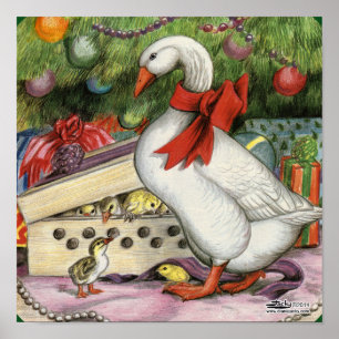 Christmas Goose Poster