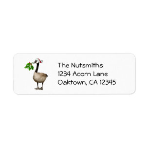 Christmas Goose Return Address Labels