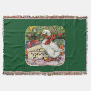 Christmas Goose Throw Blanket