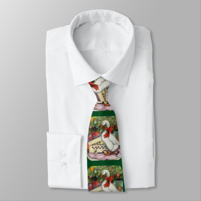 Christmas Goose Tie (Tied)