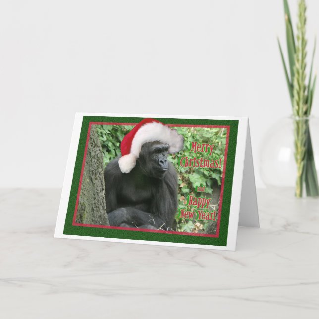 Christmas Gorilla Holiday Card (Front)