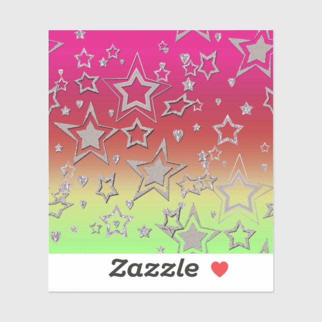 Christmas gradient glitter shine confetti stars fu (Sheet)