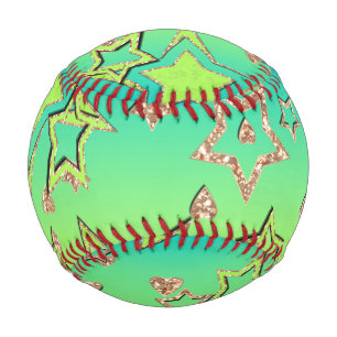 Christmas gradient glitter shine confetti stars fu baseball