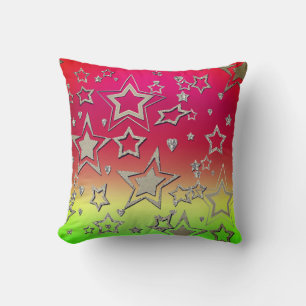 Christmas gradient glitter shine confetti stars fu cushion