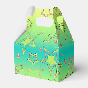 Christmas gradient glitter shine confetti stars fu favour box