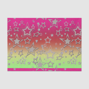 Christmas gradient glitter shine confetti stars fu tissue paper