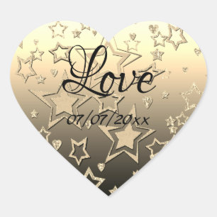 Christmas gradient glitter shine confetti stars heart sticker