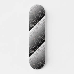 Christmas gradient glitter shine confetti stars skateboard
