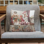 Christmas Gramdma Photo Collage Personalised  Cushion<br><div class="desc">Featuring grandkids photo collage and a modern script typography you can easily change to add your family name and photos. An elegant design to send to friends and family this Holiday season.</div>