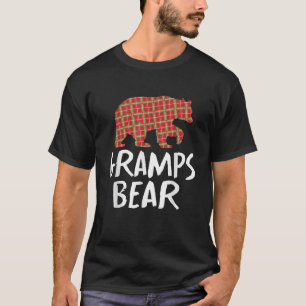 Christmas Gramps Bear Red Buffalo Plaid Xmas Falim T-Shirt