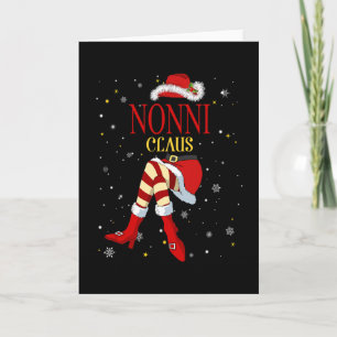 Christmas Grandma Claus - Nonni Claus Women Red Ha Card
