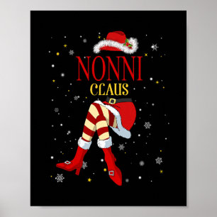 Christmas Grandma Claus - Nonni Claus Women Red Ha Poster