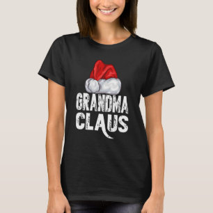 Christmas Grandma Claus Santa Hat Xmas Matching Fa T-Shirt