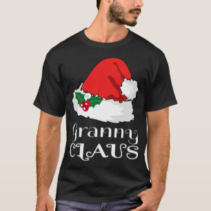 Christmas Granny Claus Matching Pajama Santa Hat X T-Shirt