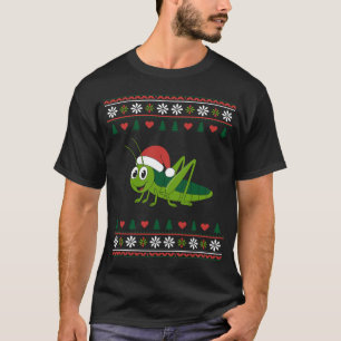 Christmas Grasshopper Santa Hat Ugly Sweater Xmas