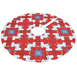 christmas great dane faux linen tree skirt