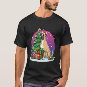 Christmas Great Dane Santa Hat Xmas Great Dane Lov T-Shirt