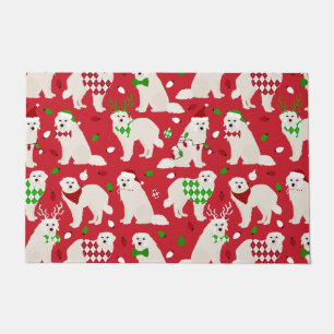Christmas Great Pyrenees Dogs Doormat