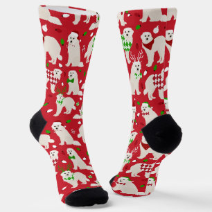 Christmas Great Pyrenees Dogs Socks