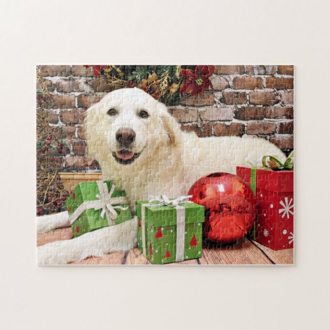 Christmas - Great Pyrenees Labrador X - Ginny Jigsaw Puzzle (Horizontal)