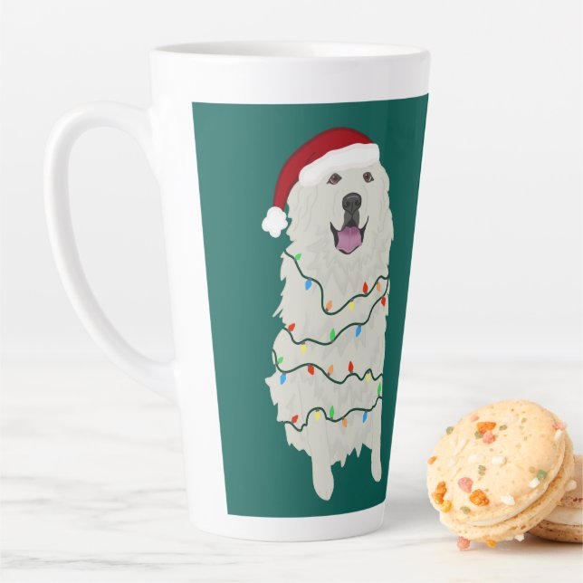 Christmas Great Pyrenees Latte Mug (In Situ)