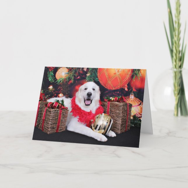 Christmas - Great Pyrenees - Sophie Holiday Card (Front)