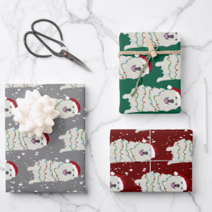 Christmas Great Pyrenees  Wrapping Paper Sheet