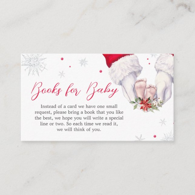 Christmas Greatest Gift Baby Shower Books for Baby Enclosure Card (Front)