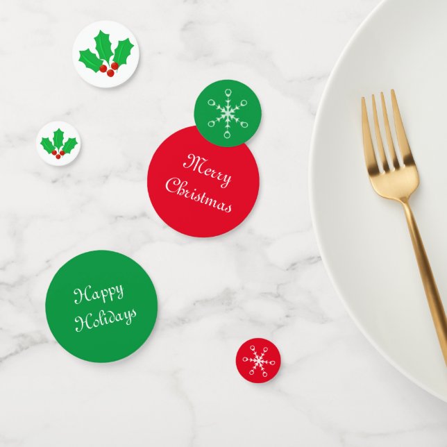 Christmas green and red Table Confetti (Group)