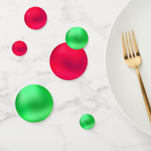 Christmas Green and Red Table Confetti