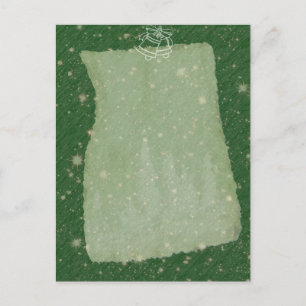 Christmas Green Bells Green Peace Love Destiny Holiday Postcard