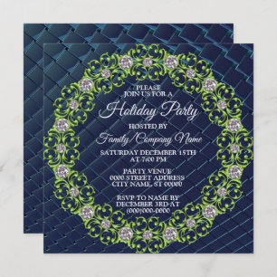 Christmas Green Design Unique Holidays Party Invit Invitation