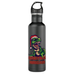 Christmas Green Dinosaur   Dinosaur Design 710 Ml Water Bottle