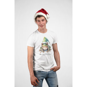 Christmas Green Frog, customisable T-Shirt