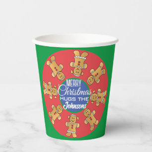 Christmas Green Gingerbread Cookies Paper Cups