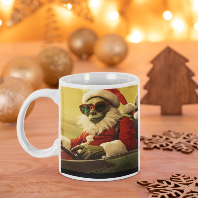 Christmas Green Goblin #1 driving a sports car Coffee Mug (Christmas Grinch #1 driving a sports car Coffee Mug
)