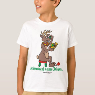 Christmas: Green Nosed Reindeer T-Shirt