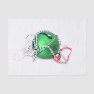 Christmas green ornament tissue paper