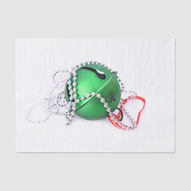 Christmas green ornament tissue paper (Front)