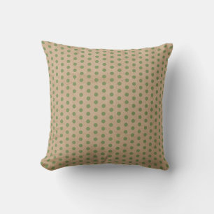 Christmas Green Polka Dots Kraft Brown Paper Cushion
