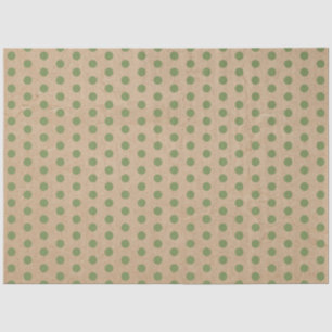 Christmas Green Polka Dots Kraft  Tissue Paper