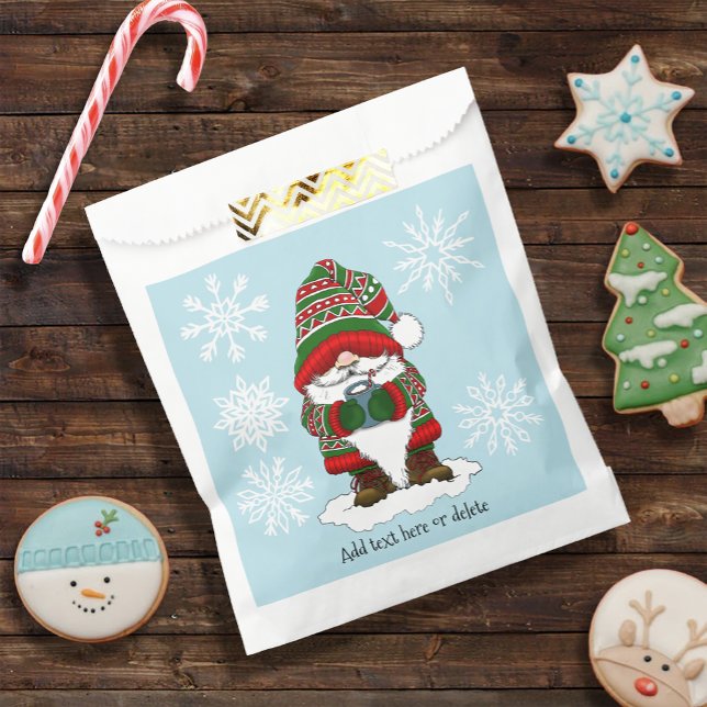 Christmas Green Red Gnome Cute Favour Bag (Creator Uploaded)