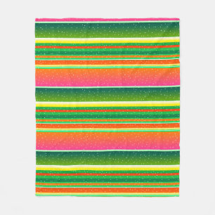 Christmas green red unique original striped fleece blanket