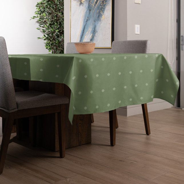 Christmas Green Simple Minimalist Elegant Pattern Tablecloth (Green holiday tablecloth pattern tablecloth)