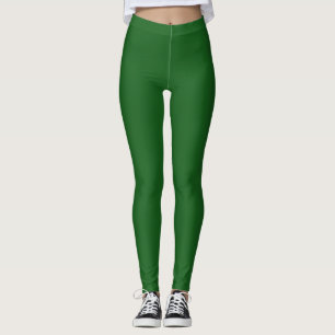Christmas Green solid color Leggings