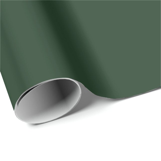 Christmas Green Solid Color Wrapping Paper (Roll Corner)